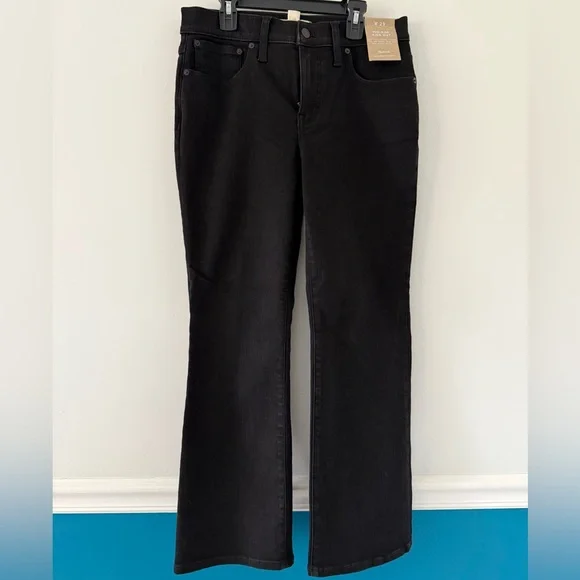 NWT Madewell Mid-Rise Kick Out Ankle Length Black Women’s Jeans - Picture 4 of 9